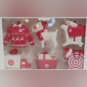 Wondershop Ceramic Target Christmas Tree Ornament 6-piece Set